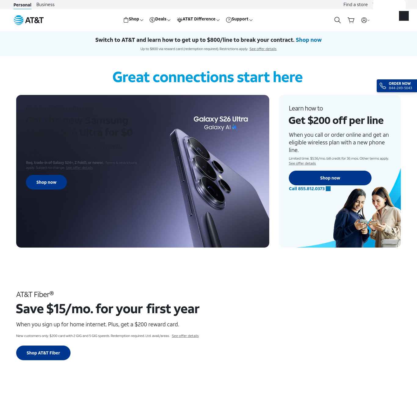 Скриншот сайта att.com