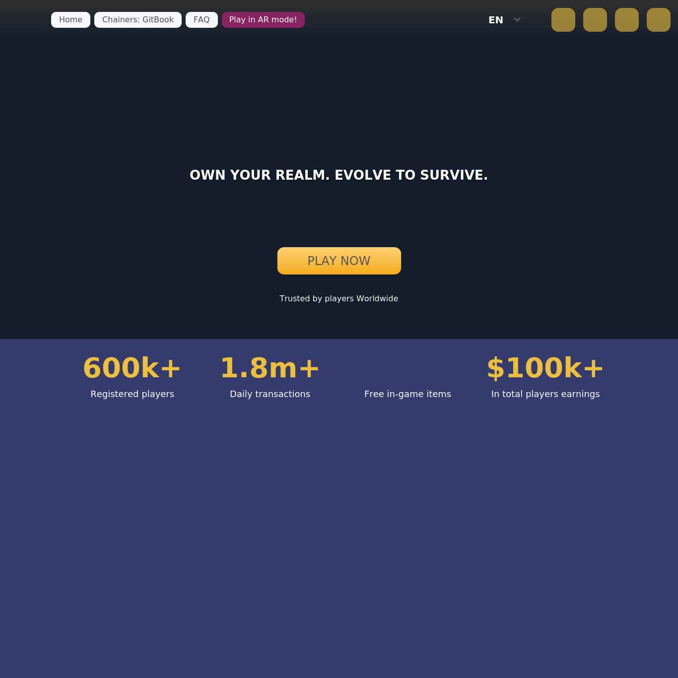 Скриншот сайта chainers.io