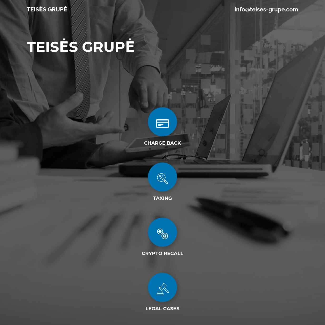 Скриншот сайта teises-grupe.com