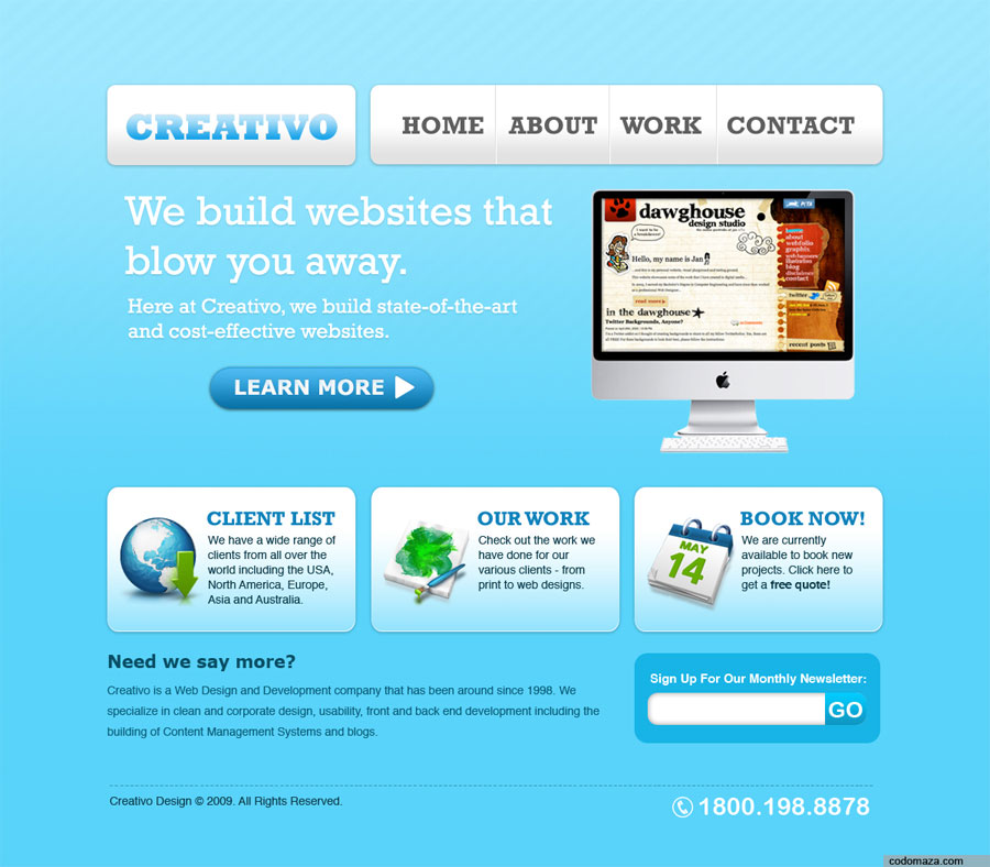 Результат - Дизайн сайта в стиле Clean WEB-2.0.